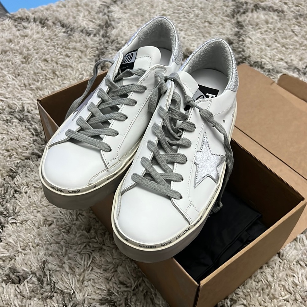 Golden Goose silver sneakers